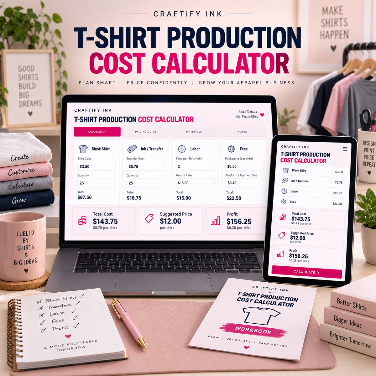 🏷️ T-Shirt Production Cost Calculator